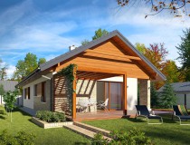 Projekt domu Bono drewniany
